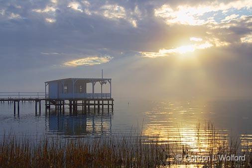 Powderhorn Lake Sunrays_27469.jpg - Photographed near Port Lavaca, Texas, USA. 